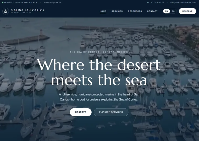 Marina San Carlos website